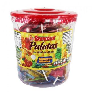 VITROLERO BRONCOLIN C 50 PALETAS CON MIEL DE ABEJA Y EXTRACTOS HE BRONCOLIN