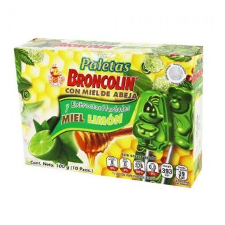 PALETAS BRONCOLIN CON MIEL DE ABEJA Y EXT. HERBALES MIEL-LIMON BRONCOLIN