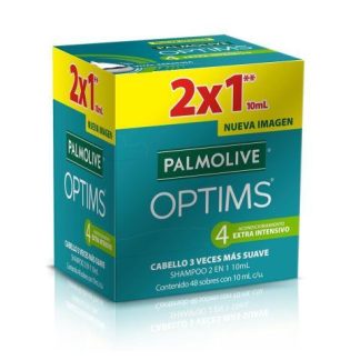 PALMOLIVE OPTIMS SHAMPOO NIVEL 4 10 ML 2 PIEZAS