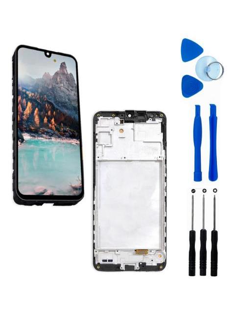 PANTALLA PARA SAMSUNG A16 5G A166M A166B A166F A166B DS AMOLED COMPLETA CON MARCO REPUESTO PARA CELULAR SLIM COMPANY NEGRO