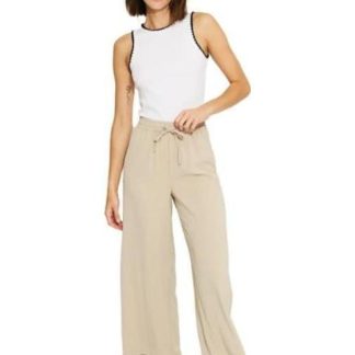 PANTALON ANCHO BEIGE HOLLY LAND