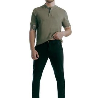 PANTALON CHINO CINTURA REGULAR NEGRO D.E.E.P SELECTION