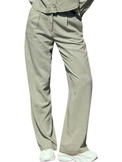 PANTALON CON CINTURON VERDE OLIVO HOLLY LAND - Image 3