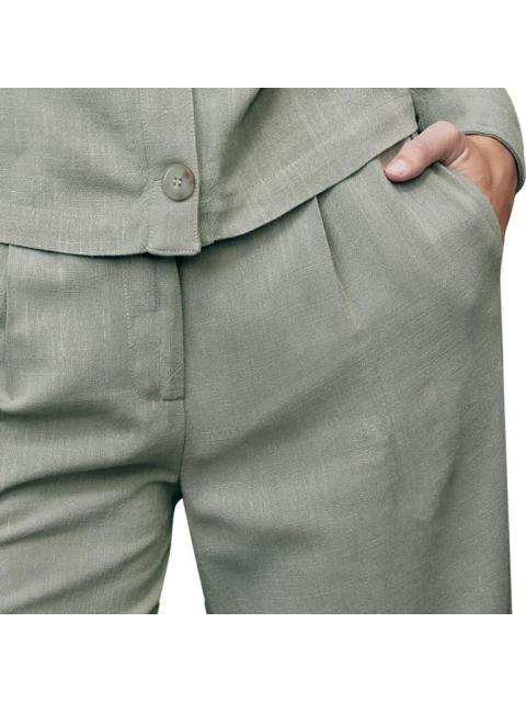 PANTALON CON CINTURON VERDE OLIVO HOLLY LAND - Image 5