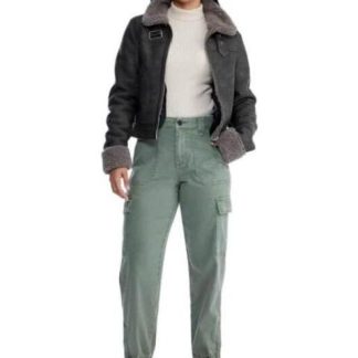 PANTALON PARACHUTE VERDE OLIVO SANTA LOLA