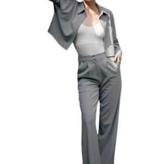 PANTALON RAYAS GRIS HOLLY LAND