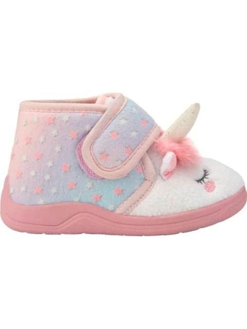 PANTUFLA BOTIN UNICORNIO BLANCO VIVIS SHOES KIDS