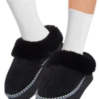 PANTUFLA PELUCHE NEGRO LOVE TO LOUNGE