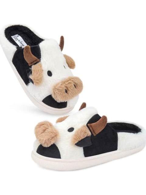 PANTUFLA VACA BLANCO/NEGRO LOVE TO LOUNGE