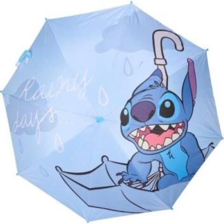 PARAGUAS CON BASTON STITCH AZUL STITCH