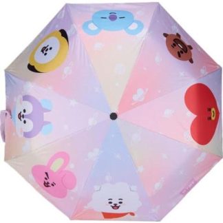 PARAGUAS PORTATIL BT21 ROSA BT21