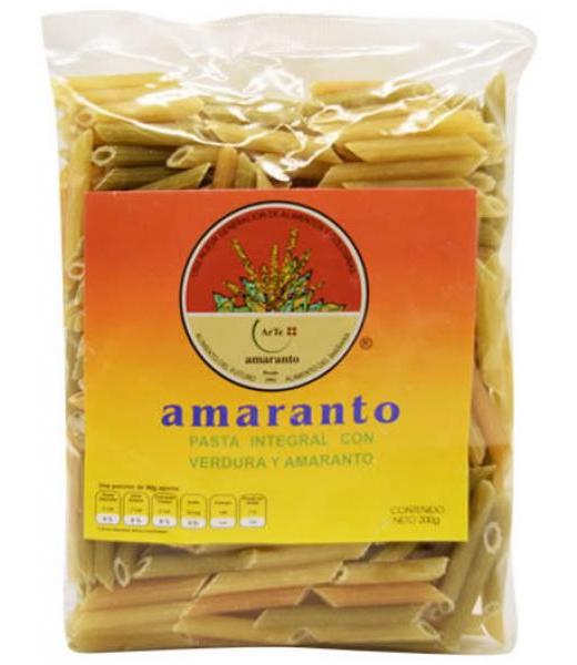 PASTA INTEGRAL CON VERDURA PLUMA 200 G ARTE AMARANTO