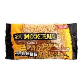 PASTA PARA SOPA LA MODERNA CODO #1 200 GRAMOS