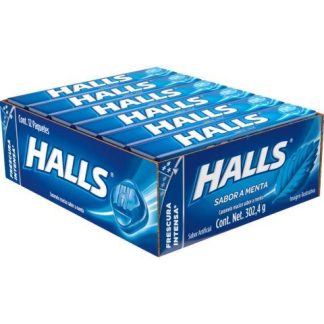 PASTILLAS HALLS MENTA PAQUETE CON 12 PIEZAS DE 9 PASTILLAS