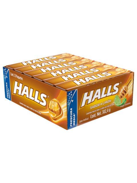 PASTILLAS HALLS MIEL PAQUETE CON 12 PIEZAS DE 9 PASTILLAS