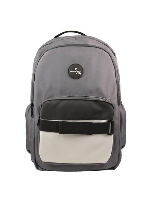 PC085201 MOCHILA ESCOLAR PARA NINOS MULTIPLES COMPARTIMENTOS MODELO LOOPY COLOR GRIS | PERFECT CHOICE