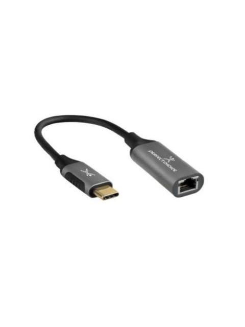 PERFECT CHOICE ADAPTADOR USC C MACHO - RJ-45 MACHO NEGRO