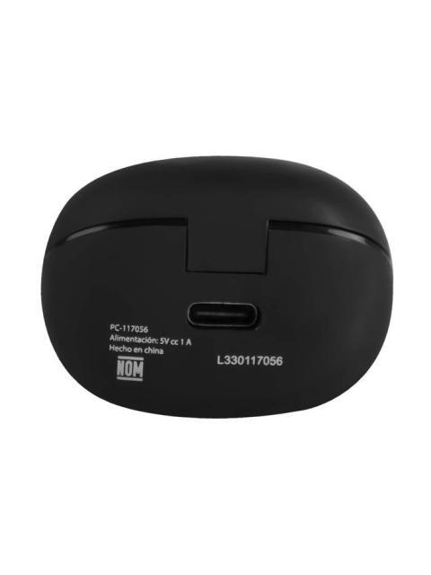 PERFECT CHOICE AUDIFONOS INTRAURICULARES CON MICROFONO TWS MINI TINY BEATS INALAMBRICO BLUETOOTH USB-C NEGRO - Image 5