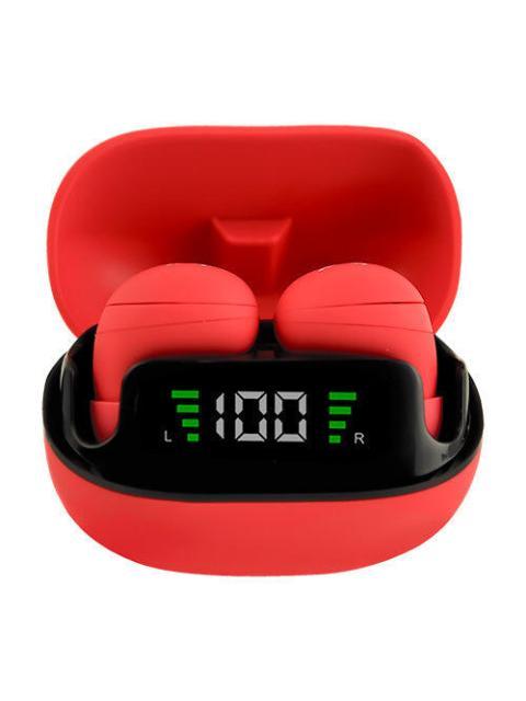 PERFECT CHOICE AUDIFONOS INTRAURICULARES CON MICROFONO TWS MINI TINY BEATS INALAMBRICO BLUETOOTH USB-C ROJO