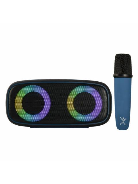 PERFECT CHOICE BOCINA PORTATIL OUTDOORS LITE BLUETOOTH INALAMBRICO 16W RMS USB-C NEGRO-AZUL - INCLUYE MICROFONO