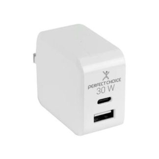 PERFECT CHOICE CARGADOR DE PARED 30W 1X USB-A-USB-C BLANCO