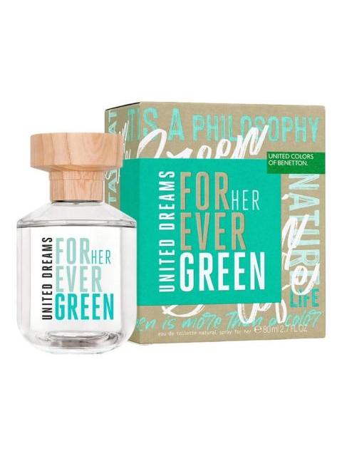 PERFUME FOREVER GREEN UNITED DREAMS BENETTON PARA ELLA 80 ML