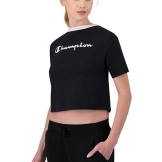 PLAYERA CROP W NEGRO CHAMPION