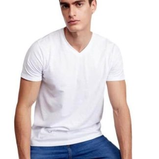 PLAYERA CUELLO V BLANCO NEXT CO