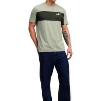 PLAYERA ESS BLOCK TEE VERDE PUMA