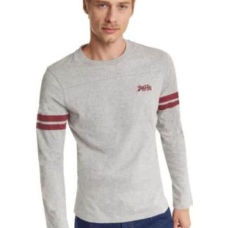 PLAYERA MANGA LARGA MODA GRIS NEXT CO