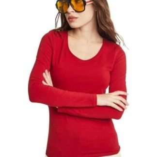 PLAYERA MANGA LARGA ROJO HOLLY LAND