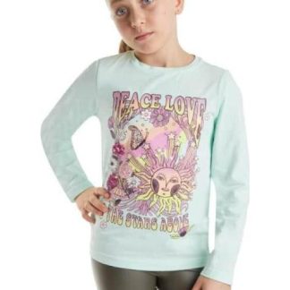 PLAYERA NIÑA AZUL MENTA HOLLY LAND KIDS