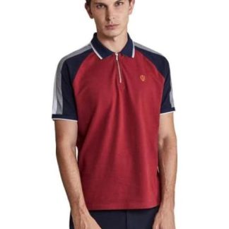 PLAYERA POLO MANGA RANGLAN VINO D.E.E.P SELECTION