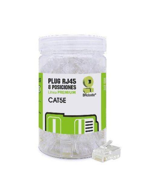 PLUGS DE RED BROBOTIX RJ45 CAT5E 100 PIEZAS MACHO MACHOTRANSPARENTE 263786