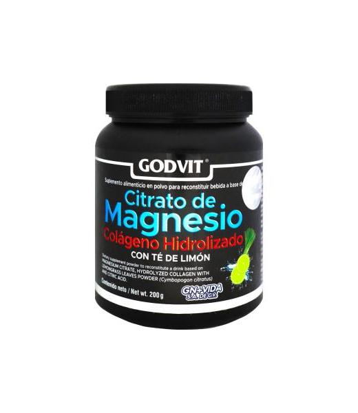POLVO CITRATO DE MAGNESIO C COLAGENO HIDROLIZADO 200 GR SABOR TE GN+VIDA