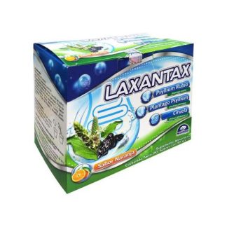 POLVO LAXANTAX CAJA C 20 SOBRES DE 10 GR PSYLLIUM RUBIO PLANTAGO LAB. NATUTECH