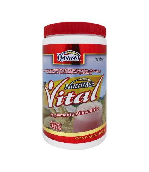 POLVO NUTRIMEX VITAL SABOR FRESA 500 GR PARA RECONSTITUIR A BASE SOLO PARA DIABETICOS