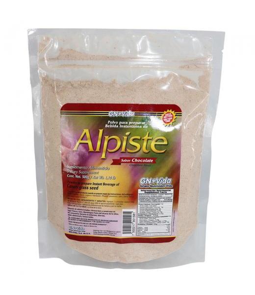 POLVO PARA PREPARAR BEBIDA DE ALPISTE SABOR CHOCOLATE BOLSA 500 G GN+VIDA