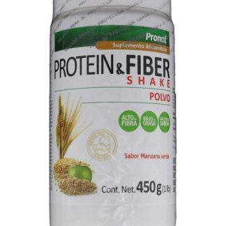POLVO PROTEIN & FIBER SHAKE 450 GR. SABOR MANZANA VERDE PRONAT