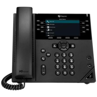 POLY TELEFONO IP CON PANTALLA LCD 4.3 VVX 450 12 LINEAS ALTAVOZ NEGRO