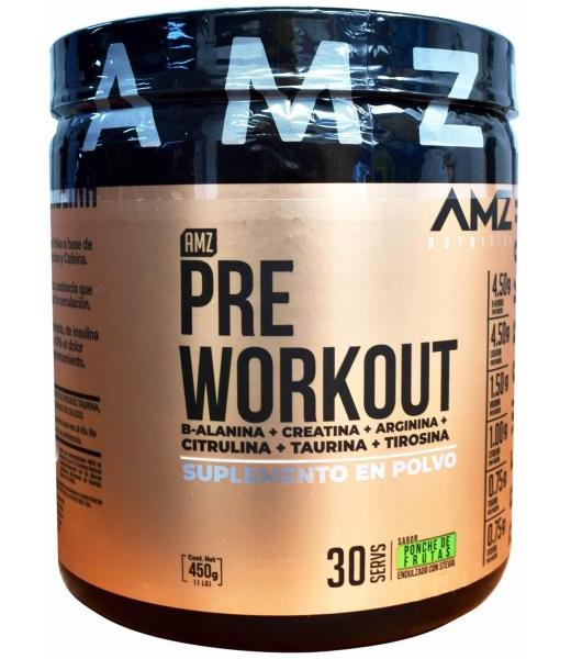 PRE WORKOUT PONCHE DE FRUTAS 450 G AMZ