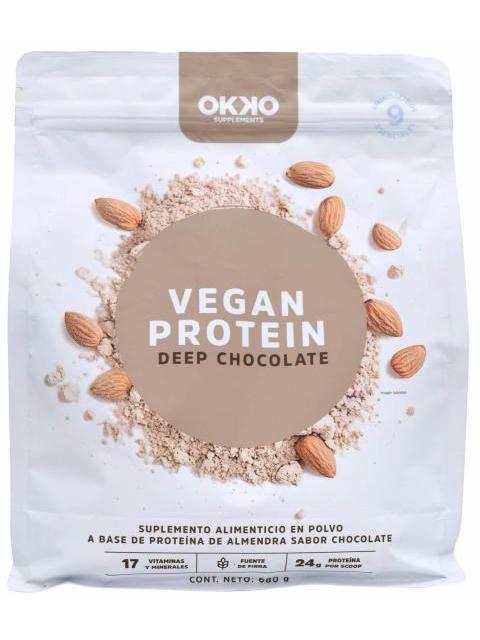 PROTEINA DE ALMENDRA CHOCOLATE 680 G OKKO