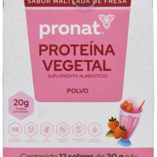 PROTEINA VEGETAL FRESA 30 G PRONAT P 12