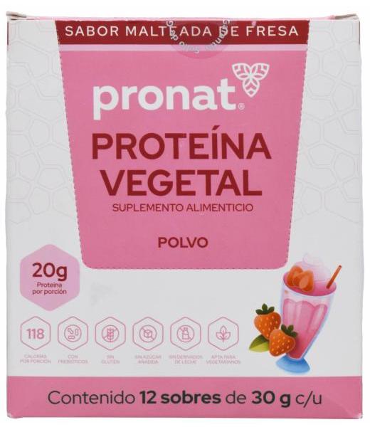 PROTEINA VEGETAL FRESA 30 G PRONAT P 12
