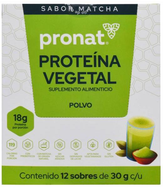 PROTEINA VEGETAL MATCHA 30 G PRONAT P 12