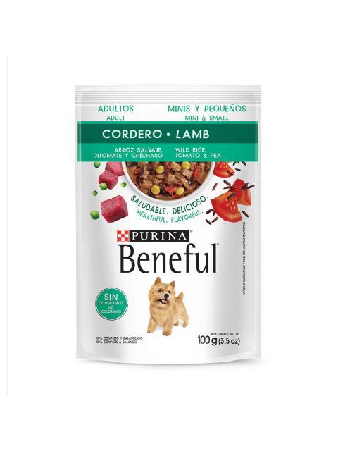 PURINA BENEFUL ADULTOS MINIS CORDERO SOBRE DE 100 GR