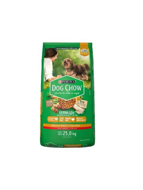 PURINA DOG CHOW ALIM PERRO ADTO MIN Y PEQ BULTO 25 KG