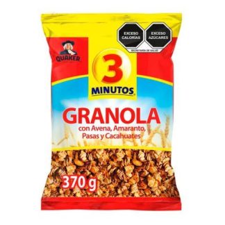 QUAKER GRANOLA 3 MINUTOS BOLSA 370 GR