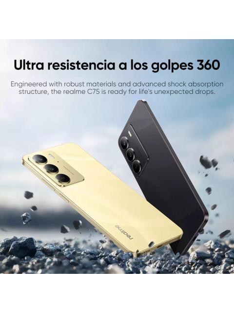 REALME C75 4G 8GB RAM 256GB ROM DUAL SIM 6.72 90HZ PANTALLA 50MP CAMARA 5828MAH NFC IP69 COLOR DORADO - Image 3