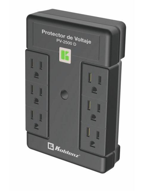 REGULADOR PROTECTOR DE VOLTAJE KOBLENZ PV-2500 D 2000W 2500VA 6 SALIDAS